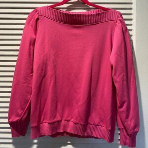 LOFT Pink Boatneck Sweatshirt